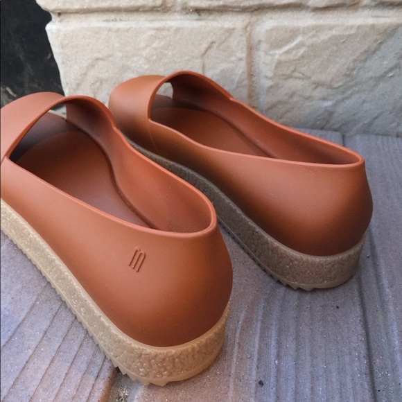 Melissa shoes orange puzzle platform peep toe - Picture 2 of 5